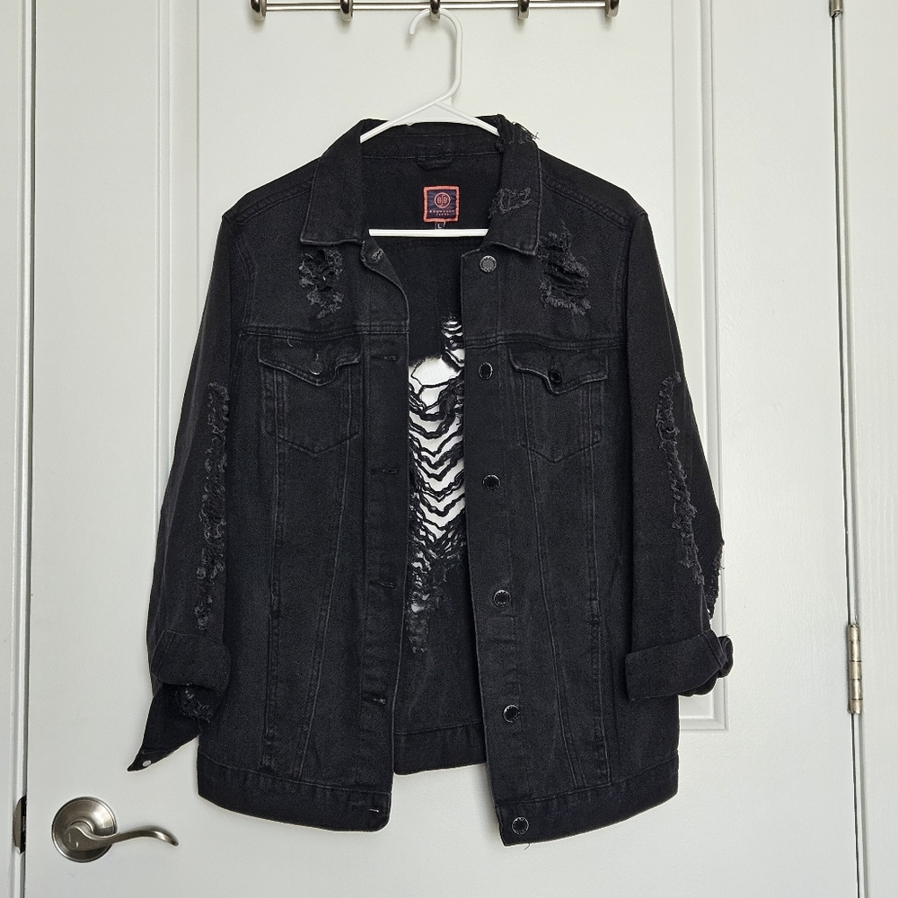 Distressed Denim Jacket